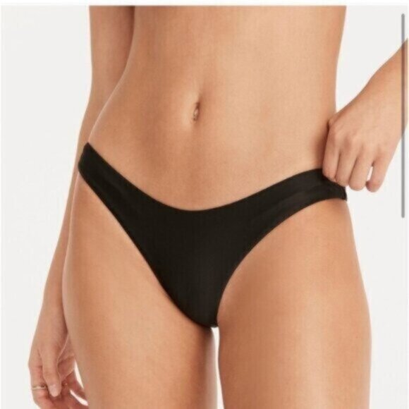 NWT J.Crew Women's Blue Curved Waist Cheeky Bikini Bottom Size Small - Picture 1 of 8